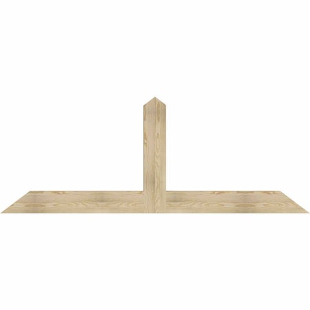 Ekena Millwork Portland Rough Sawn Timber Gable Bracket, Douglas Fir, 84"W x 31"H x 4"D x 6"F, 9/12 Pitch GBW084X31X0406POR00RDF